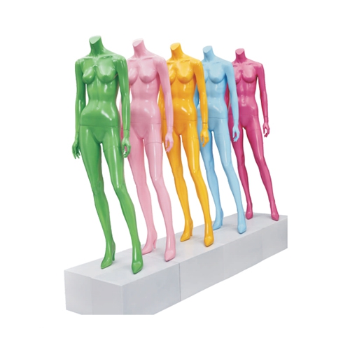 Colorful headless mannequins